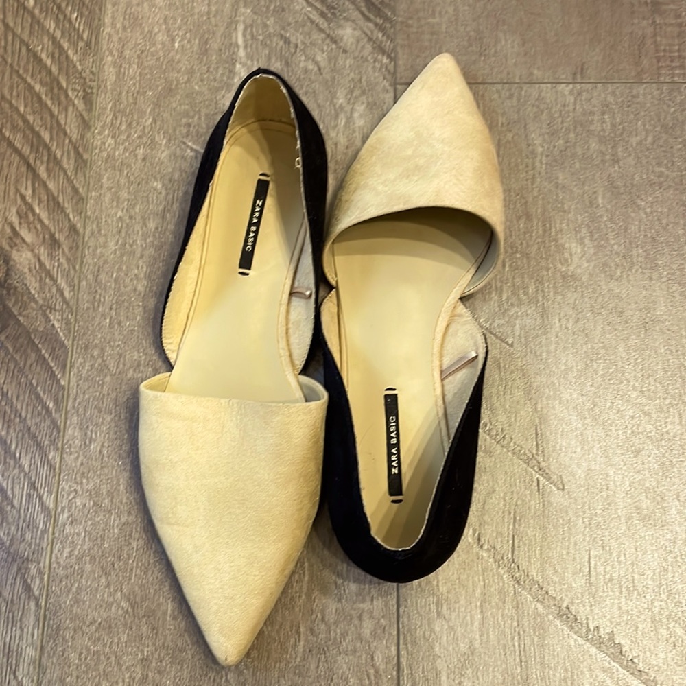 Zara Basic Pointed toe flats. Size 38/8. Never worn.
